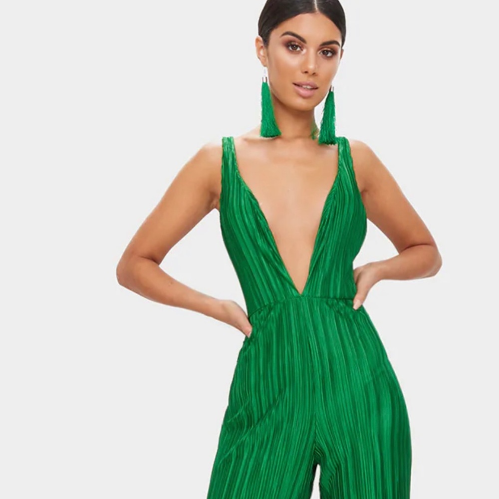 Green Strappy Jumpsuit